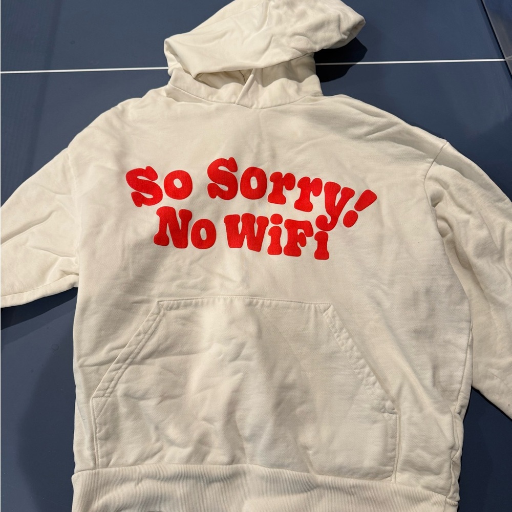 Madhappy White Hoodie with Red Text